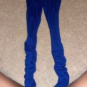 Royal blue leggings  ( stacked ends ) !